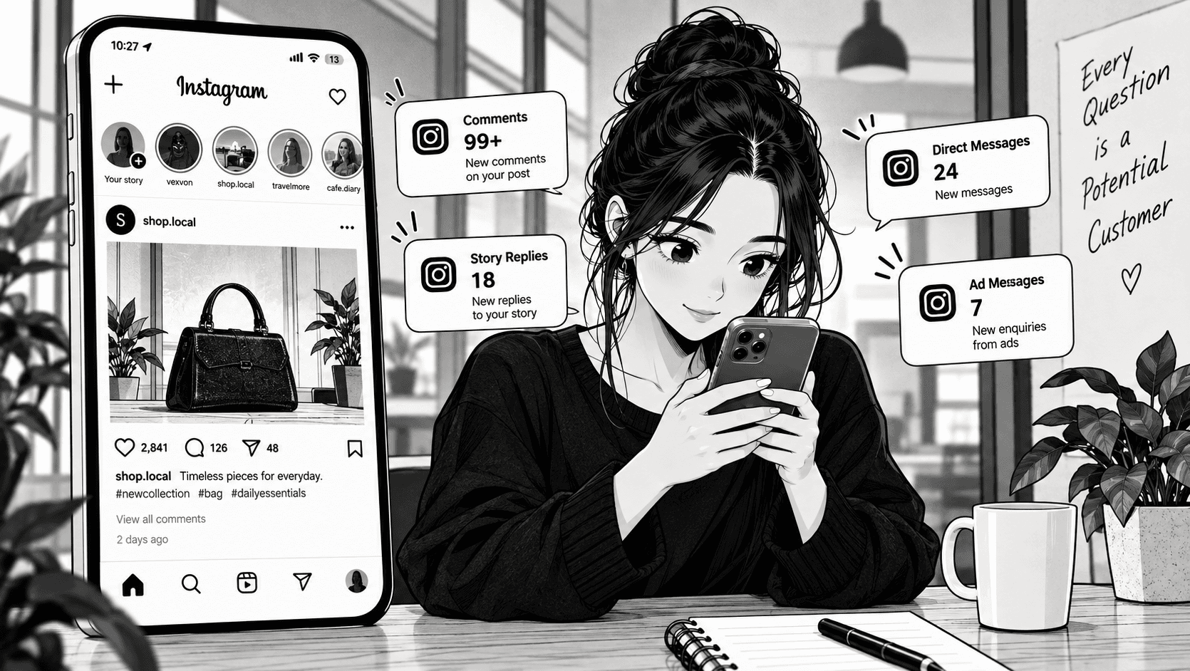 Instagram şərhləri, birbaşa mesajlar və story cavabları bir izlənən gələnlər qutusunda